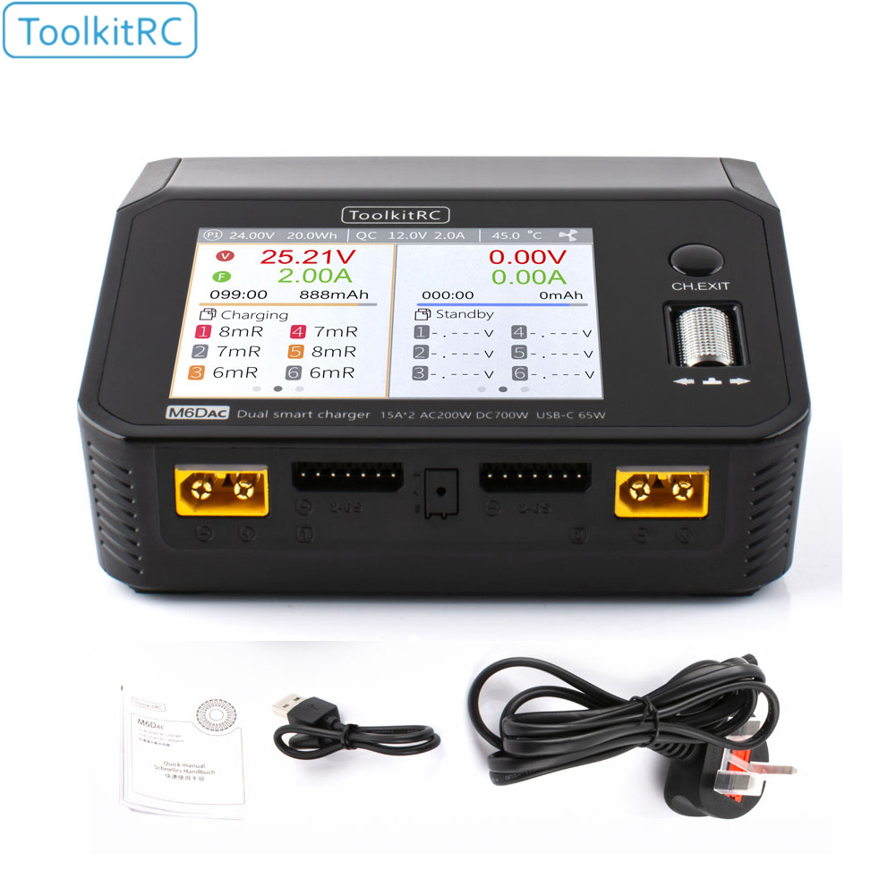 Toolkitrc M6Dac Smart Charger - ToolkitRC M6DAC двухканальное умное зарядное устройство