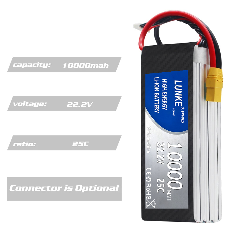 Литий-полимерные аккумуляторы  – обзор и цена 6S Lipo Battery 22.2V 5000Mah