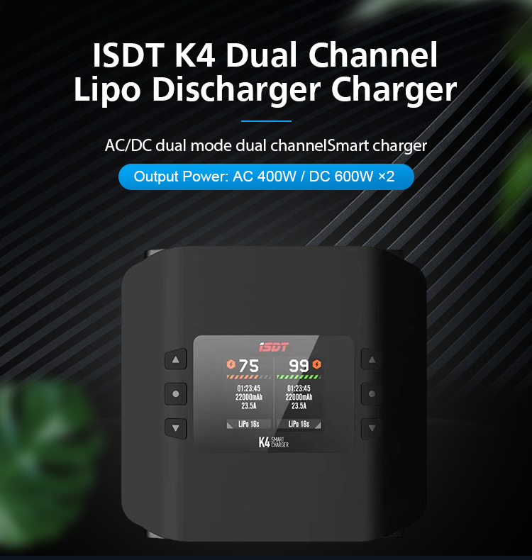 2023 ISDT K4 AC 400W / DC 600W – обзор и цена Isdt K4 Dual Lipo Charger
