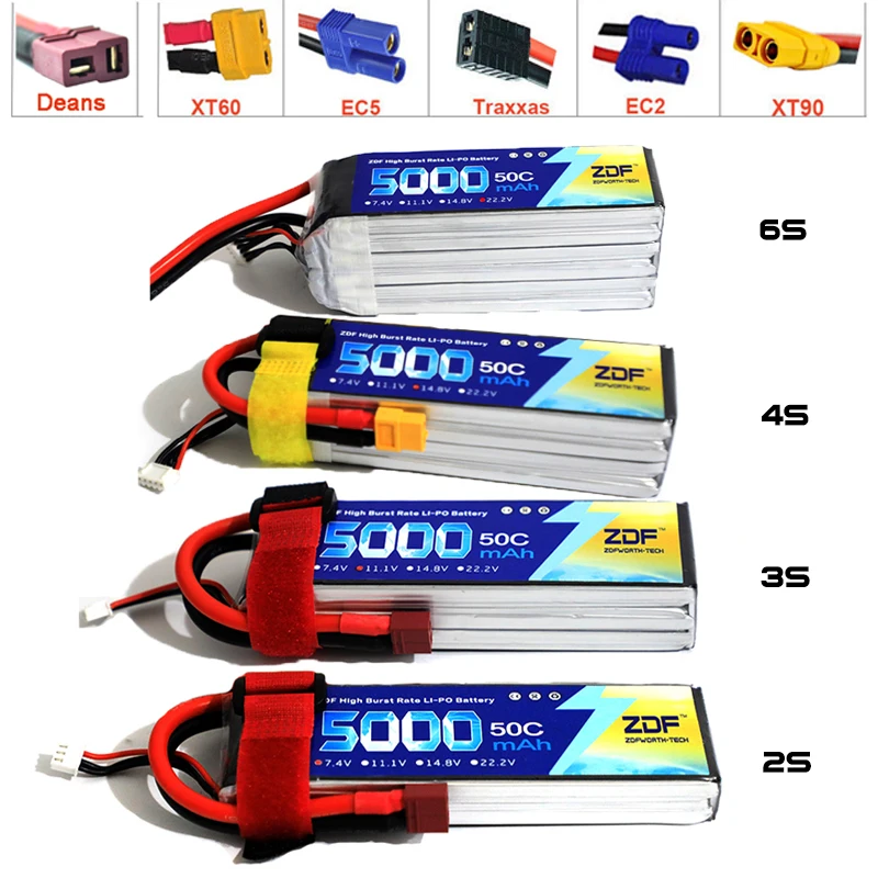 ZDF FPV 450 500 7,4 В 11,1 В 1 – обзор и цена 6S Lipo Battery 22.2V 5000Mah